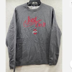 Nike Men's Ohio State Just Do It Sweatshirt, Sz M Grey/Red‎  NWT IN PACKAGING
